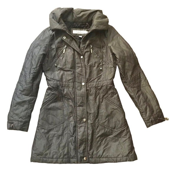 Laundry Shelli Segal Womens Coat Double Zip Adjustable Collar XS - Picture 3 of 12